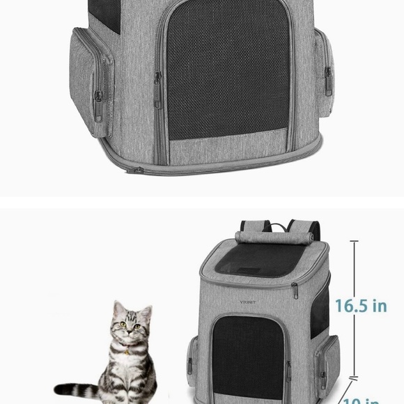 Gray Pet Carrier Backpack - Picture 5 of 12